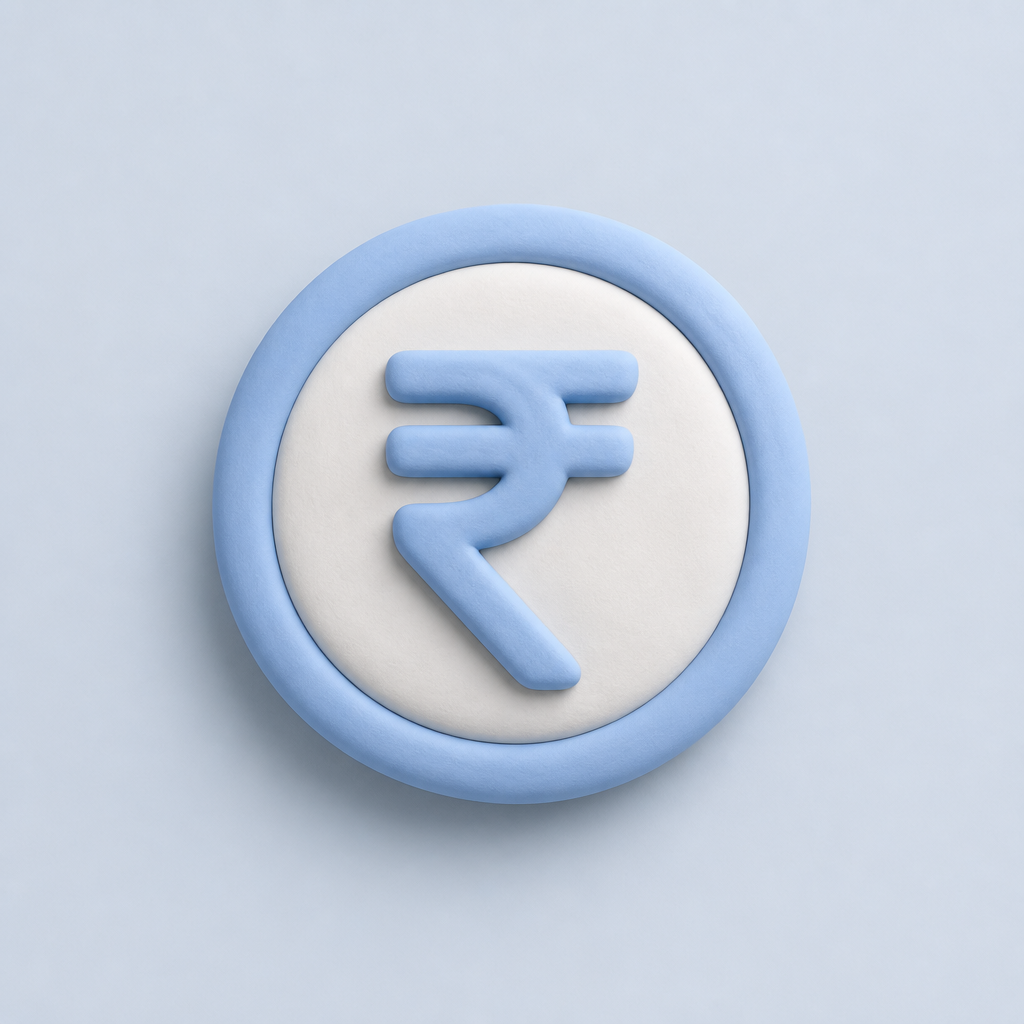 Clay rupee coin icon