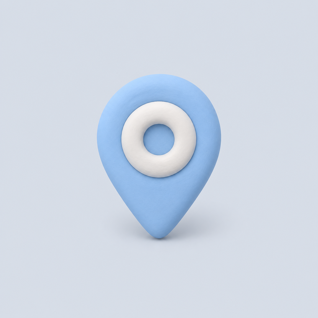 Clay map pin icon